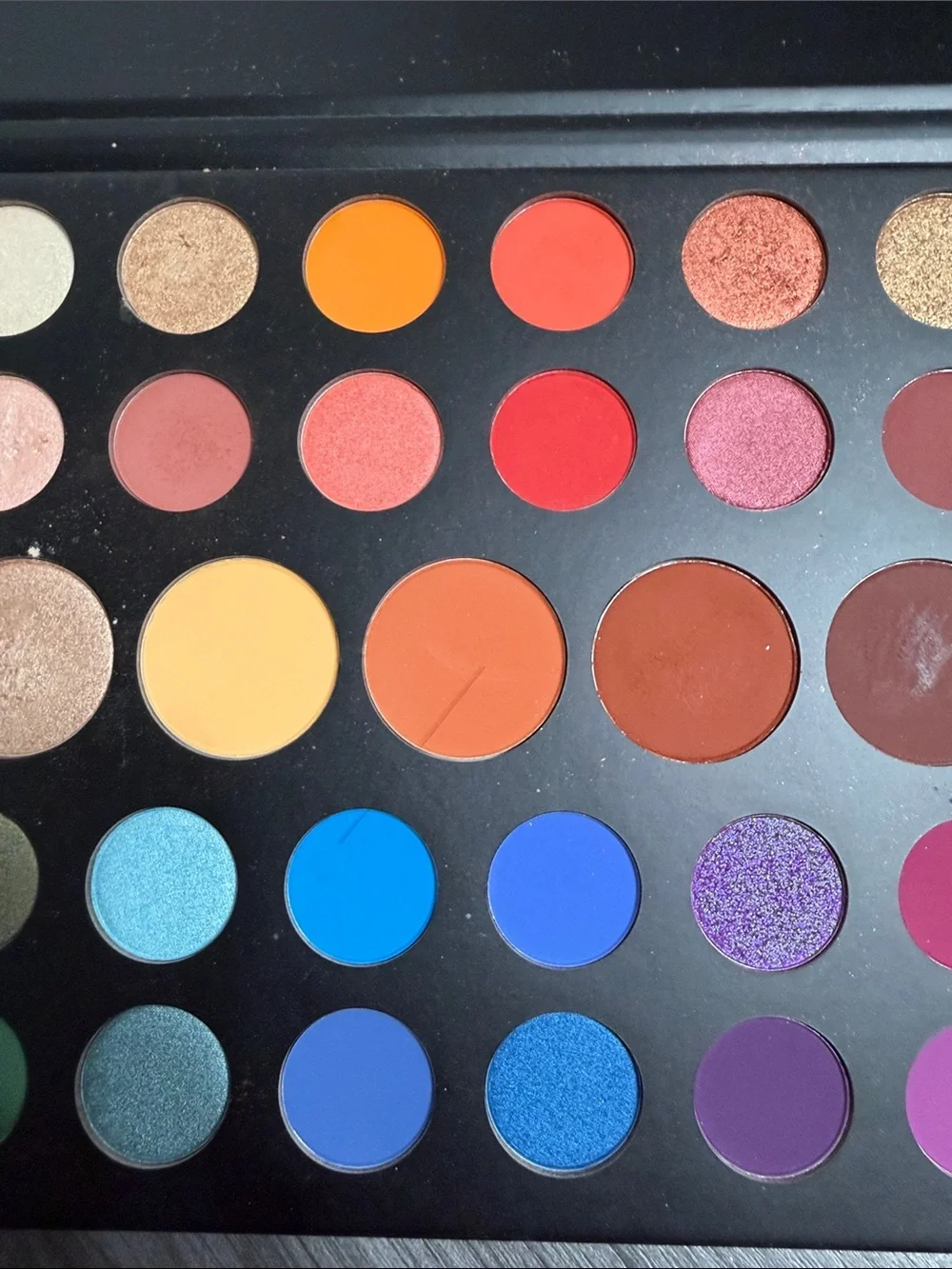 Morphe Eyeshadow Palette in Red, Orange, Yellow, Green, Blue, Purple, Pink, Gold